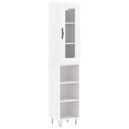 Skab 34,5x34x180 cm konstrueret træ hvid