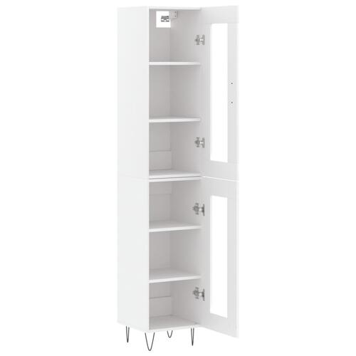Skab 34,5x34x180 cm konstrueret træ hvid