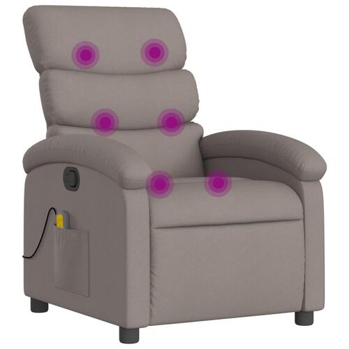 Massagestol stof gråbrun