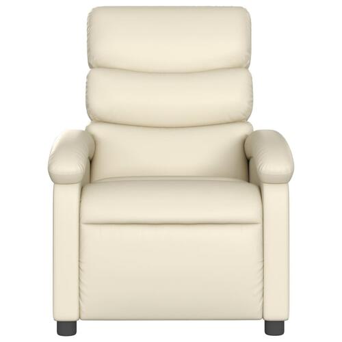 Massagestol kunstlæder cremefarvet