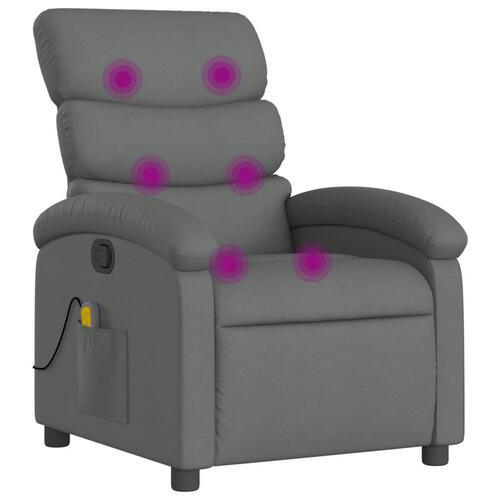 Massagestol stof mørkegrå