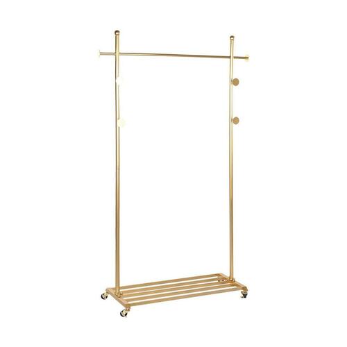 Stumtjener med hjul Gylden Metal (100 x 35 x 172 cm)