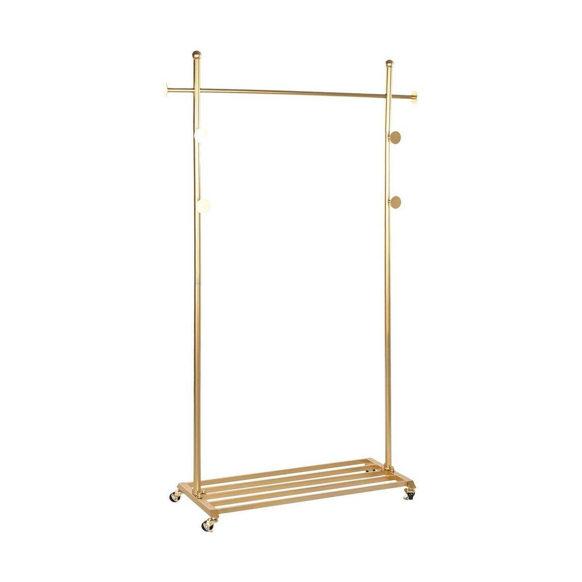 Stumtjener med hjul Gylden Metal (100 x 35 x 172 cm)