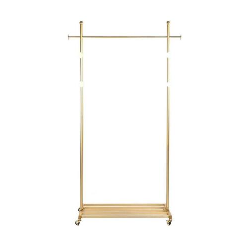 Stumtjener med hjul Gylden Metal (100 x 35 x 172 cm)