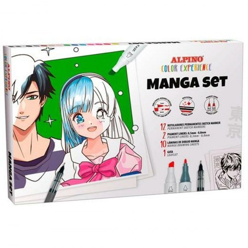 Alpino Manga Color Experience - sæt med fiberpenne (8 enheder)