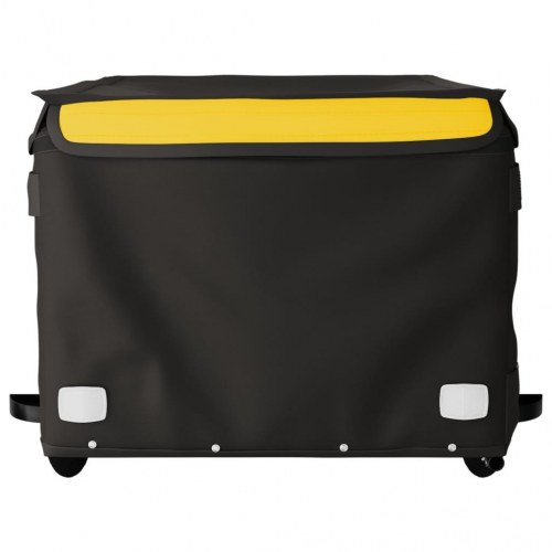 Cykelanhænger 45 kg jern sort og gul