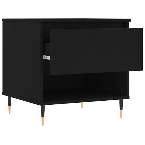 Sofaborde 2 stk. 50x46x50 cm konstrueret træ sort