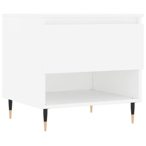 Sofaborde 2 stk. 50x46x50 cm konstrueret træ hvid