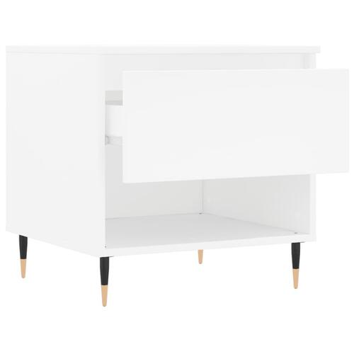 Sofaborde 2 stk. 50x46x50 cm konstrueret træ hvid
