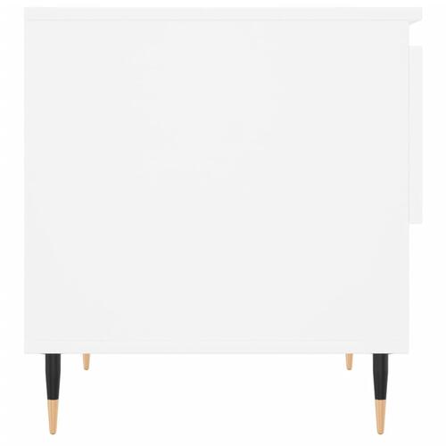 Sofaborde 2 stk. 50x46x50 cm konstrueret træ hvid