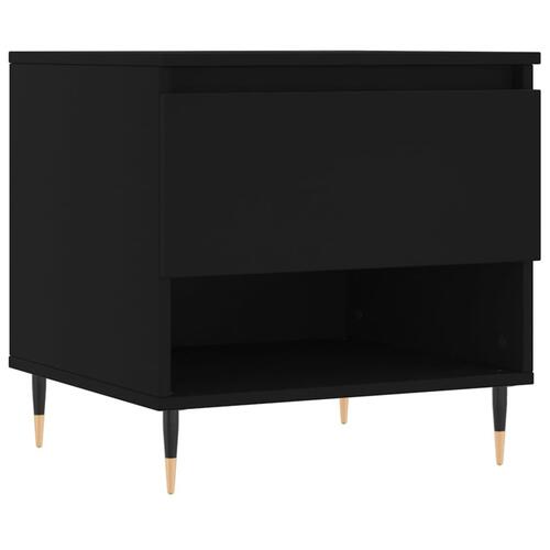 Sofabord 50x46x50 cm konstrueret træ sort