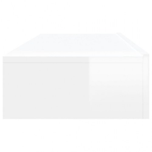 Tv-borde med LED-lys 2 stk. 60x35x15,5 cm hvid højglans