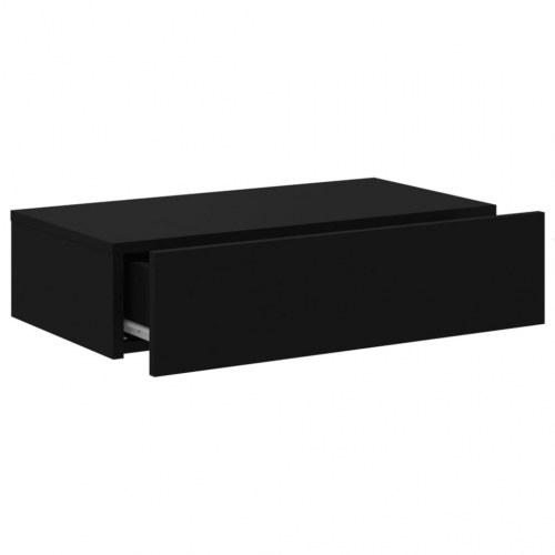 Tv-bord med LED-lys 60x35x15,5 cm sort