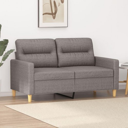 2-personers sofa i stof - 120 cm sædebredde, gråbrun
