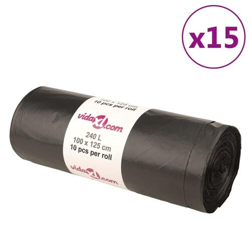 Affaldsposer 150 stk. 240 l sort
