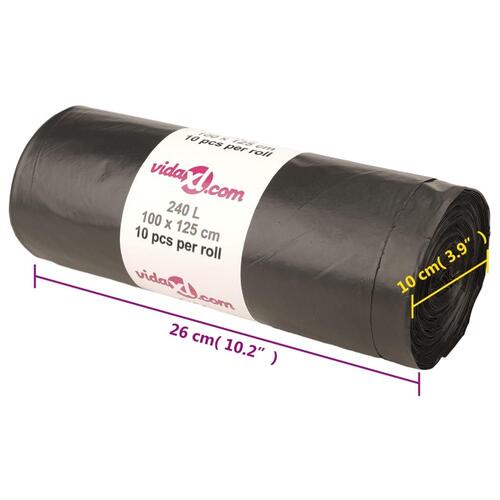 Affaldsposer 150 stk. 240 l sort
