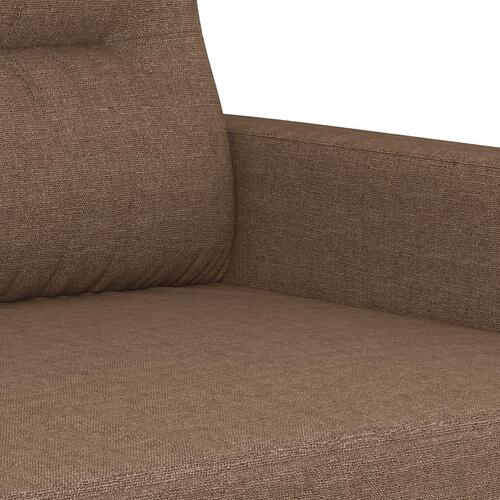Sofasæt 4 dele med hynder stof brun