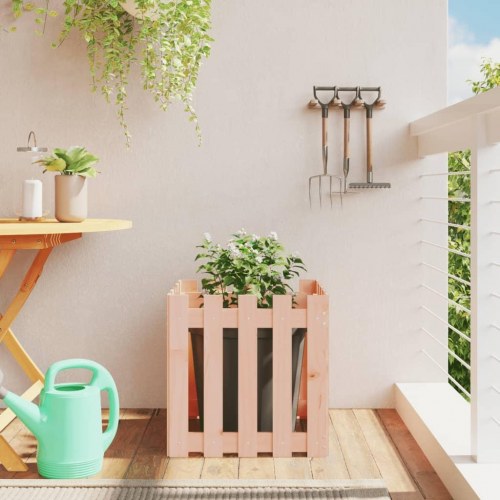 Plantekasse med stakitdesign 50 x 50 x 50 cm