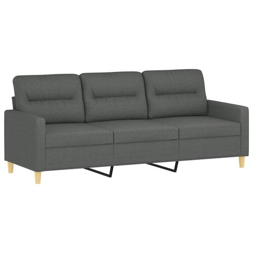 Sofasæt 4 dele med hynder stof mørkegrå
