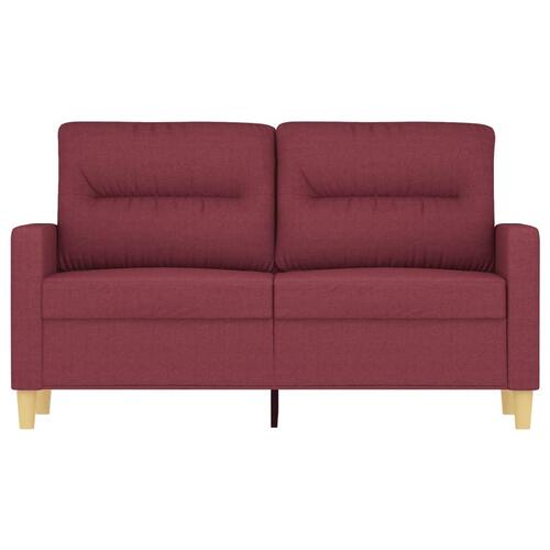 2-personers sofa 120 cm stof vinrød