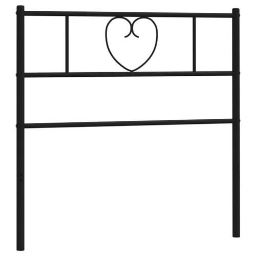 Sengegavl 107 cm metal sort