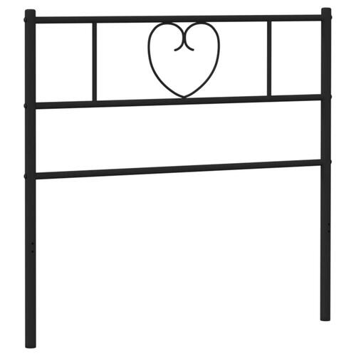 Sengegavl 90 cm metal sort