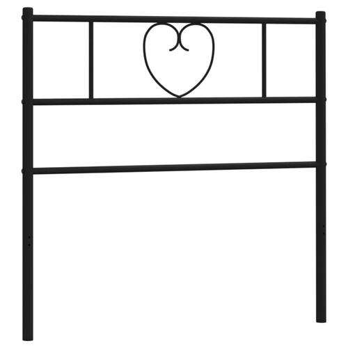 Sengegavl 90 cm metal sort