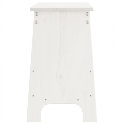 Entrébænk hvid 100x28x45 cm massivt træ fyrretræ