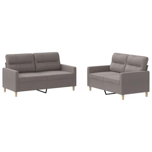 2 personers sofa med hynder stof gråbrun