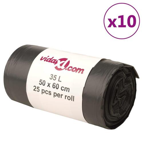 Affaldsposer 250 stk. 35 l sort