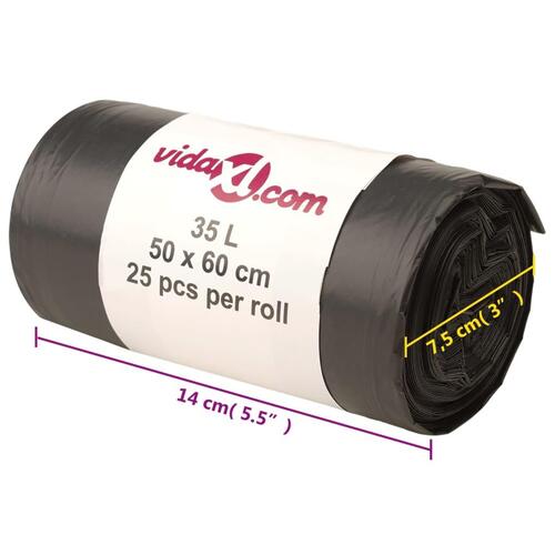 Affaldsposer 250 stk. 35 l sort