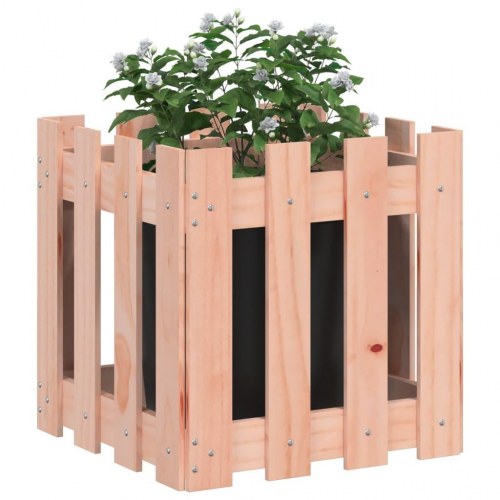 Plantekasse med stakitdesign 40 x 40 x 40 cm i massivt douglasgran