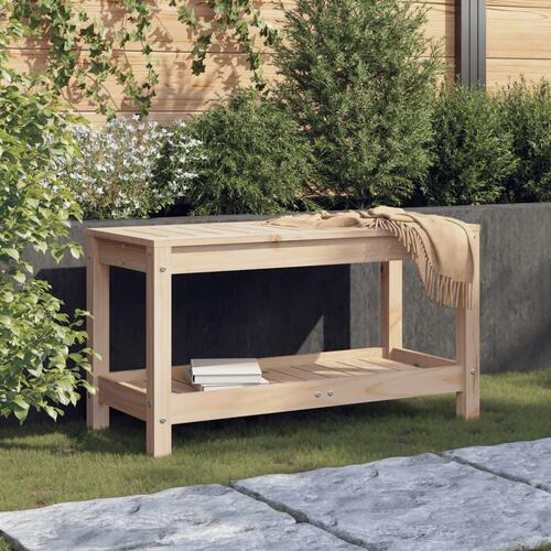 Havebænk 82,5x35x45 cm massivt fyrretræ