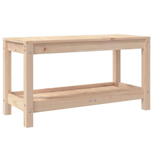 Havebænk 82,5x35x45 cm massivt fyrretræ