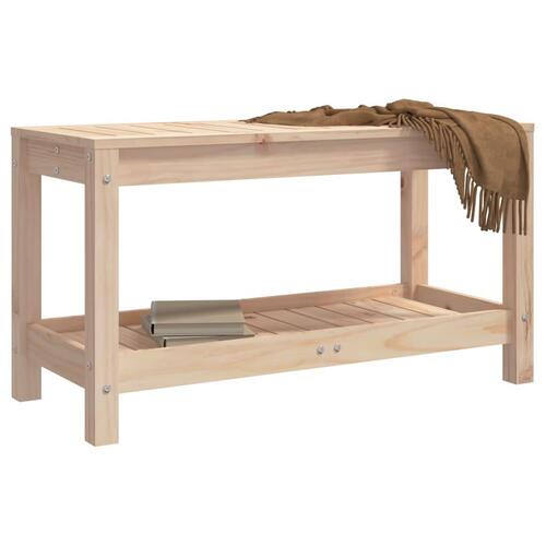 Havebænk 82,5x35x45 cm massivt fyrretræ