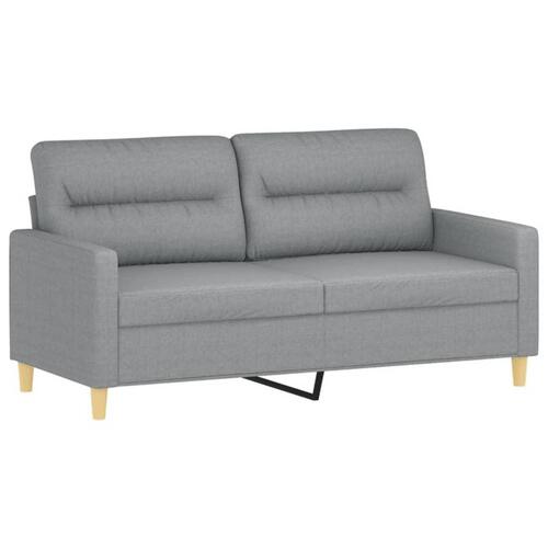 2 personers sofa med hynder stof lysegrå