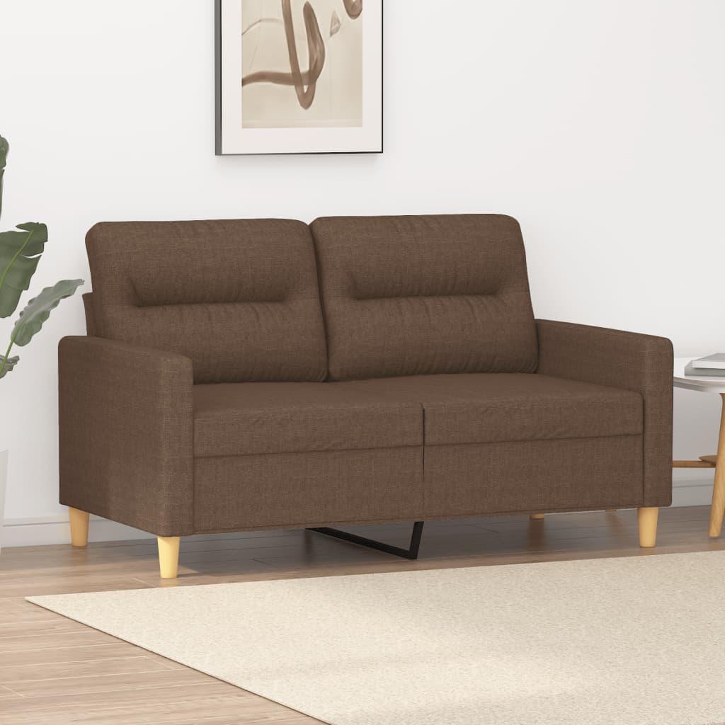 2-personers sofa 120 cm stof brun billede