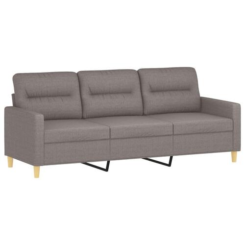 2 personers sofa med hynder stof gråbrun