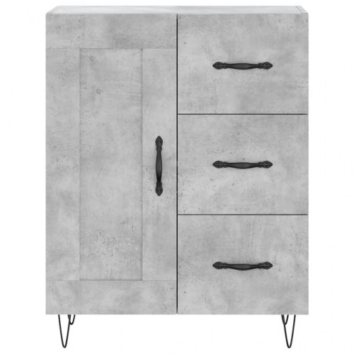 Højskab 69,5x34x180 cm konstrueret træ betongrå