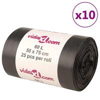 Affaldsposer 250 stk. 60 l sort