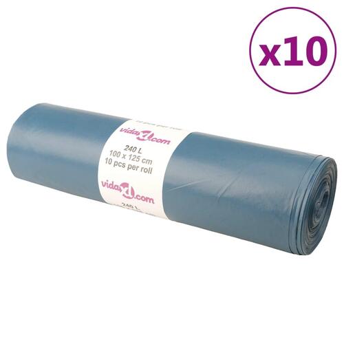 Affaldsposer 100 stk. 240 l blå