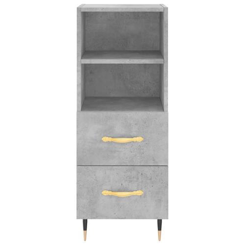 Skab 34,5x34x180 cm konstrueret træ betongrå
