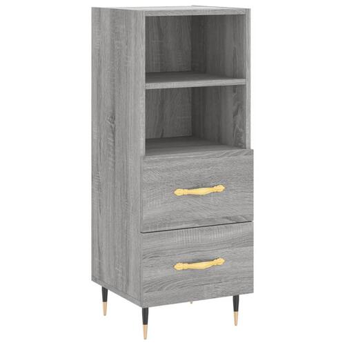 Højskab 34,5x34x180 cm konstrueret træ grå sonoma-eg