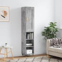 Skab 34,5x34x180 cm konstrueret træ betongrå