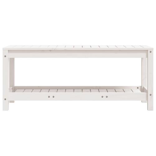 Havebænk 108x35x45 cm massivt fyrretræ hvid