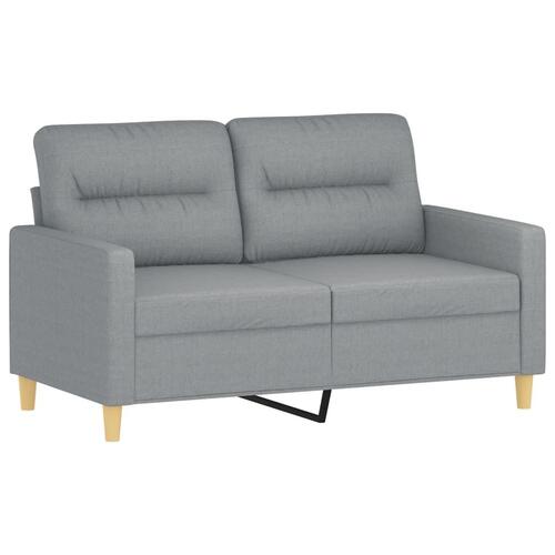 2 personers sofa med hynder stof lysegrå