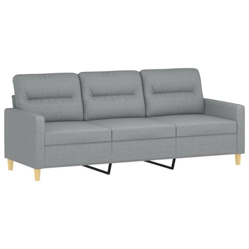 2 personers sofa med hynder stof lysegrå