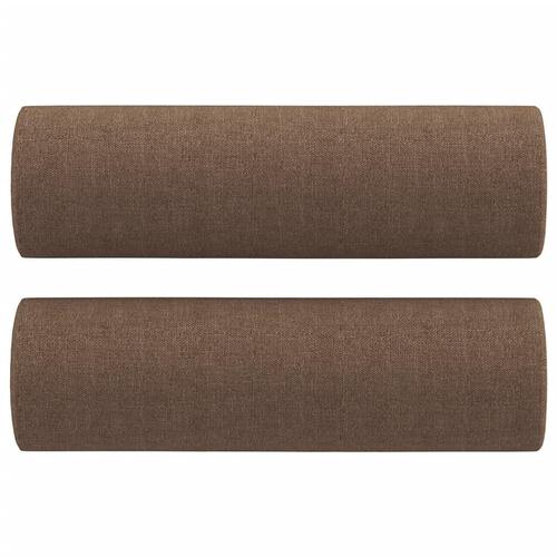 2 personers sofa med puder stof brun