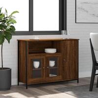 Skænk 100x35x75 cm konstrueret træ brun egetræsfarve