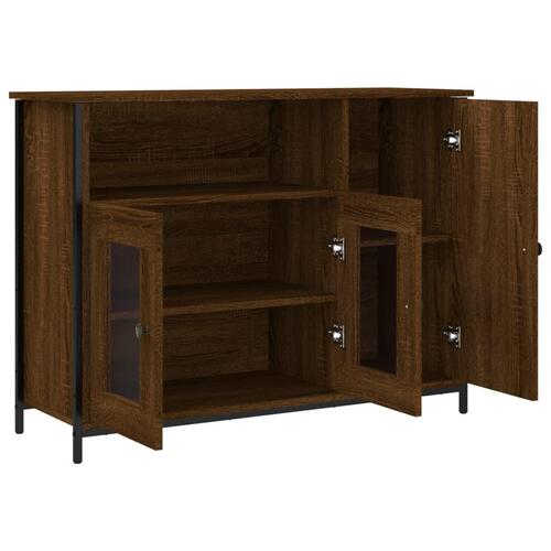 Skænk 100x35x75 cm konstrueret træ brun egetræsfarve